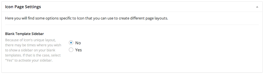 Page Meta Options – Icon