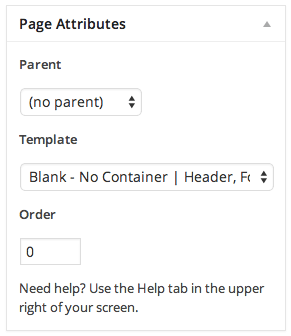 Page Attributes
